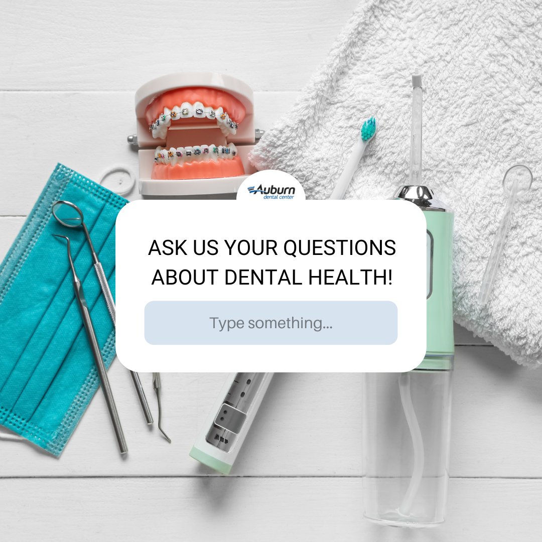 AuburnDentalCtr's tweet image. Got questions about oral health? We’ve got answers! 🗣️ Get your dental questions answered by our experts. Don’t miss out on this opportunity to learn more about maintaining a healthy smile. #OralHealthQA #DentalCare #AskTheDentist