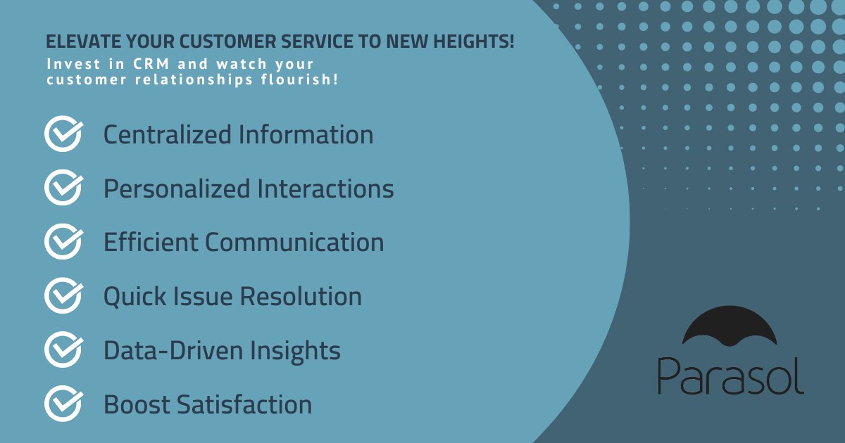 In today's competitive landscape, exceptional customer service is a must. Enter CRM software, designed to revolutionize business-customer relationships! Learn more about our CRM management options at getparasol.com.