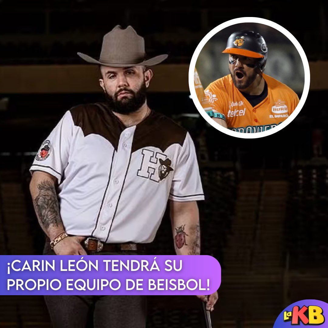 “Boca Chueca” será el nombre del equipo del cantante Carin Leon que comenzará en la “Temporada Invierno 2024” en la Liga del Sol, la cuál esta consolidada como liga de 1er nivel, y da cabida a grandes promesas del deporte local y profesional.

#carinleon #beisbol #ligadelsol