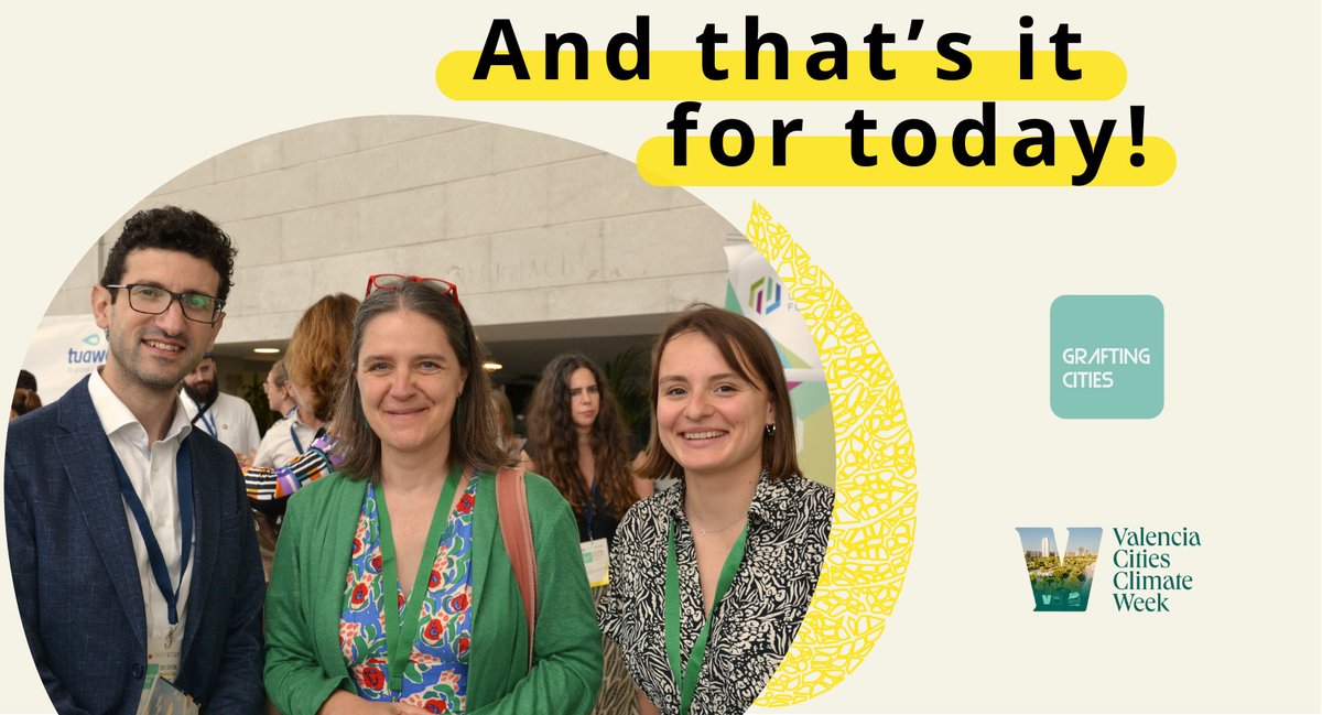 Energy Cities (@energycities) on Twitter photo Well, that's it for today - we'll be back tomorrow at 9:00 for our Inspirational Day, #GraftingCities2024!
Get ready for more insights by and for cities. Check out the programme:
energy-citi.es/3RItgMk
<a href="/vlcclimaenergia/">València Clima i Energia</a>, <a href="/stadleuven/">Stad Leuven</a> Well, that's it for today - we'll be back tomorrow at 9:00 for our Inspirational Day, #GraftingCities2024!
Get ready for more insights by and for cities. Check out the programme:
energy-citi.es/3RItgMk
<a href="/vlcclimaenergia/">València Clima i Energia</a>, <a href="/stadleuven/">Stad Leuven</a>