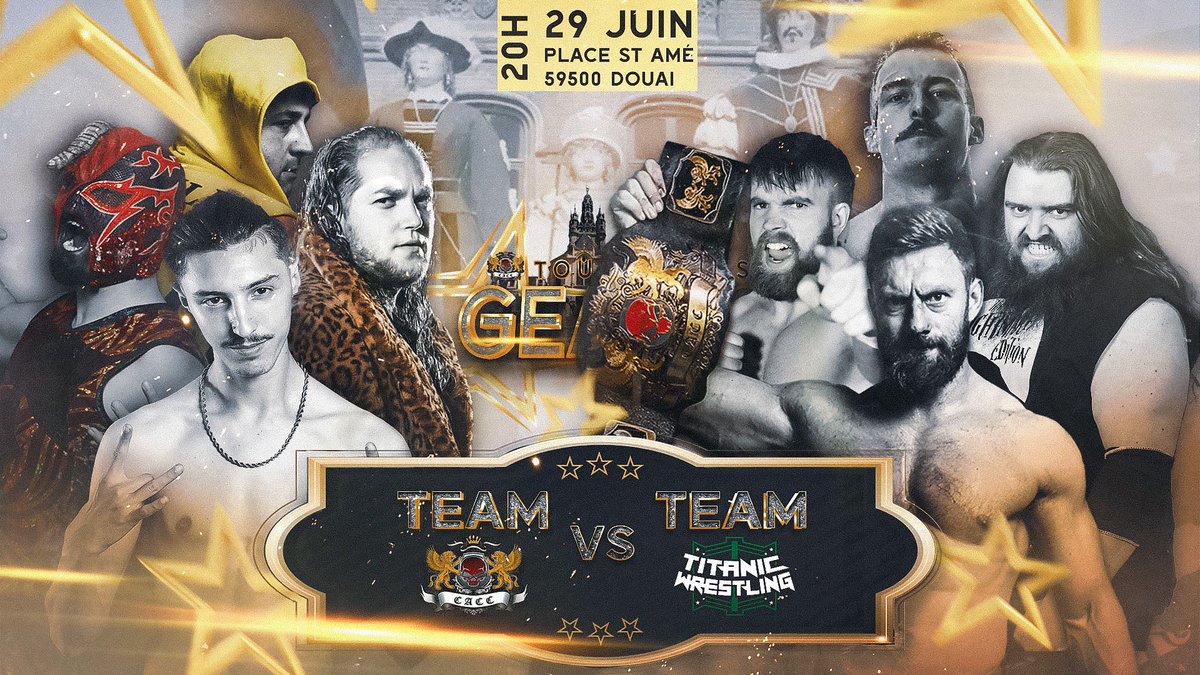 CACC59500's tweet image. La @TitanicWrestlin débarque à la CACC pour faire face à la Team CACC ❗️
@mbm_sweetboy étant blessé, son remplaçant sera annoncé pendant le show et risque de rendre ce show exceptionnel ‼️

📆 Samedi 29 juin
📍 Place St Amé, Douai
⌚️ Début du show : 20h00
🆓 SHOW GRATUIT 🆓