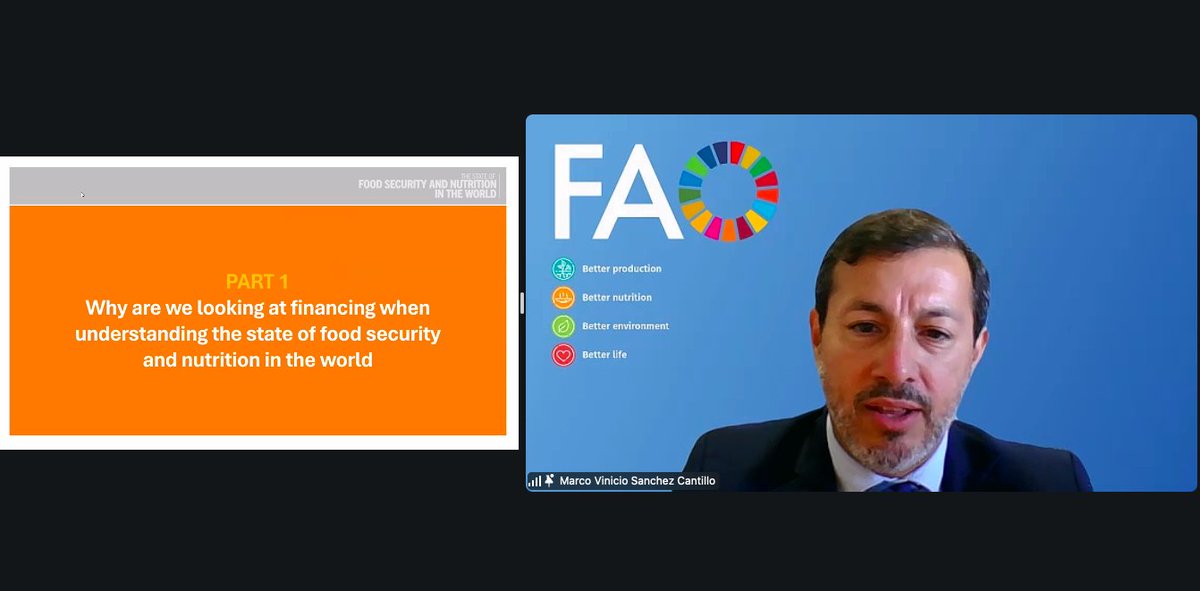 SanchezMarcoV's tweet photo. Thanks to @donorplatform for inviting me as keynote speaker on "Decoding the Fundamentals of Development Finance" webinar today, where I spoke about #DevFinance in food security, nutrition, agriculture and rural development, & some emerging issues captured in the #SOFI2024 report https://t.co/iceUvcwQLB