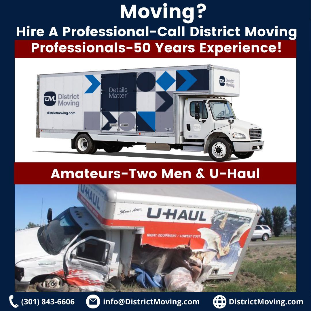 DistrictMoving's tweet photo. Call The Professionals At District Moving! 
Commercial, Residential, Government Moving &amp; Storage
Contact Us Today For A Free Estimate!
info@DistrictMoving.com 301 843-6606 https://t.co/2V4QON7hgX
#Director #President #COO #OfficeManagers #CEO, #CFO, #ExecutiveVicePresident #Owner https://t.co/Sl11H8irR2