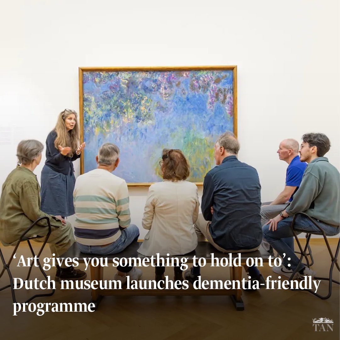 TheArtNewspaper's tweet photo. Dutch museum launches dementia-friendly programme, "Kunstconnectie," using art to spark memories and emotions. Workshops and tours at Kunstmuseum Den Haag will help people with dementia connect through art

https://t.co/SvVrAvpafh https://t.co/VUW8eU5f8v