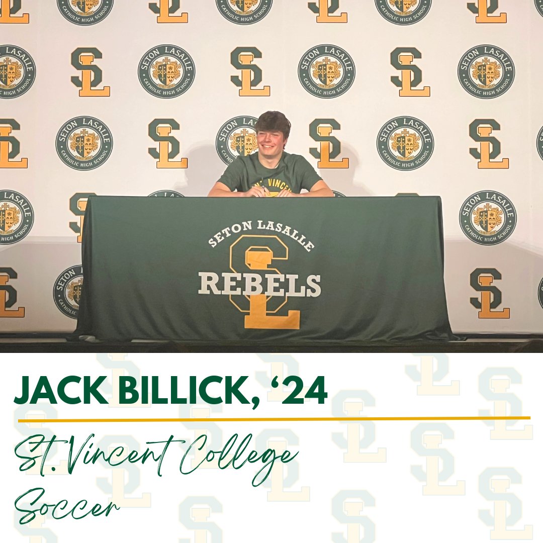 Congratulations to Jack Billick, ‘24, on committing to St. Vincent College to play soccer and continue his education! We are looking forward to his #SuccessBeyondSLS! #BeAChampion #BeARebel