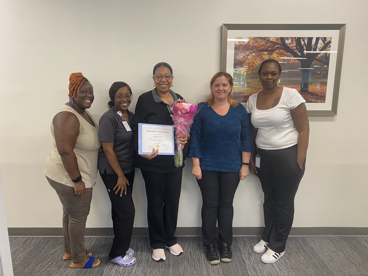LeslieLorbacher (@leslielorbacher) on Twitter photo Congrats Tracy Vincent UNC Urology Urinecredible Teammate of the month! <a href="/UNCurology/">Urology@UNC</a> <a href="/MaryWDunn/">Mary Weinstein Dunn</a> Congrats Tracy Vincent UNC Urology Urinecredible Teammate of the month! <a href="/UNCurology/">Urology@UNC</a> <a href="/MaryWDunn/">Mary Weinstein Dunn</a>