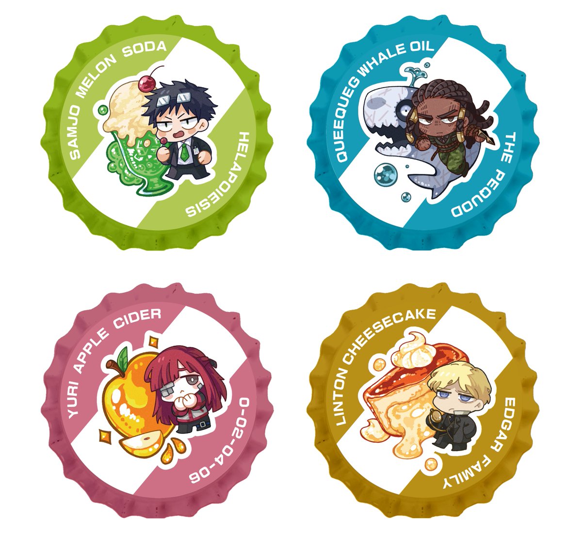 SiuDesert's tweet photo. ［1000 Follow Giveaway Event］
As gratitude
I would like to randomly pick 3 followers and send gifts as follows: 
▪1 set of Limbus Sinners Shaker charms (12 total)
▪1 set of Limbus NPC bottle cap badge(4 total)
▪1 digital Project Moon Character bust doodle (P3 is the sample) https://t.co/ypiKc8DOws