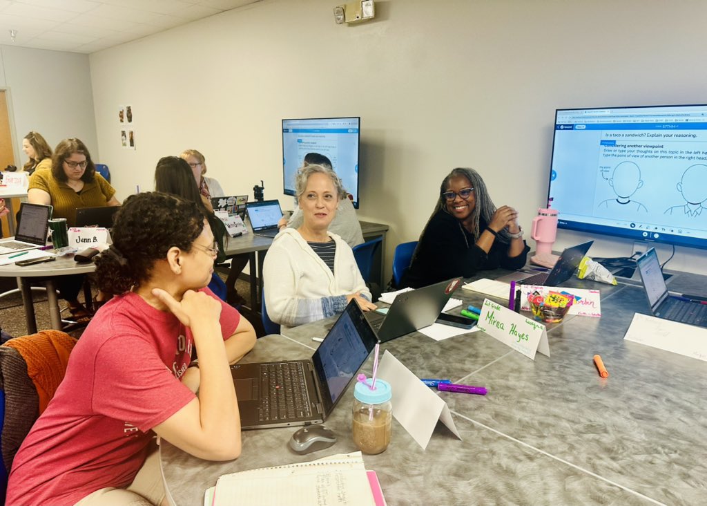 Truly enjoying another engaging  G/T 6-Hour Update, Future Forward: Using Tech to Enrich G/T Instruction! What a great summer of G/T training with these wonderful ladies! 🤗 <a href="/CBeardGT/">Dr. Cheryl Beard</a> <a href="/DigitalGISD/">Garland ISD’s Digital Learning Team</a> <a href="/GISDTLD/">Teaching & Learning Development</a> <a href="/GISD_PD/">GISD Professional Learning</a>