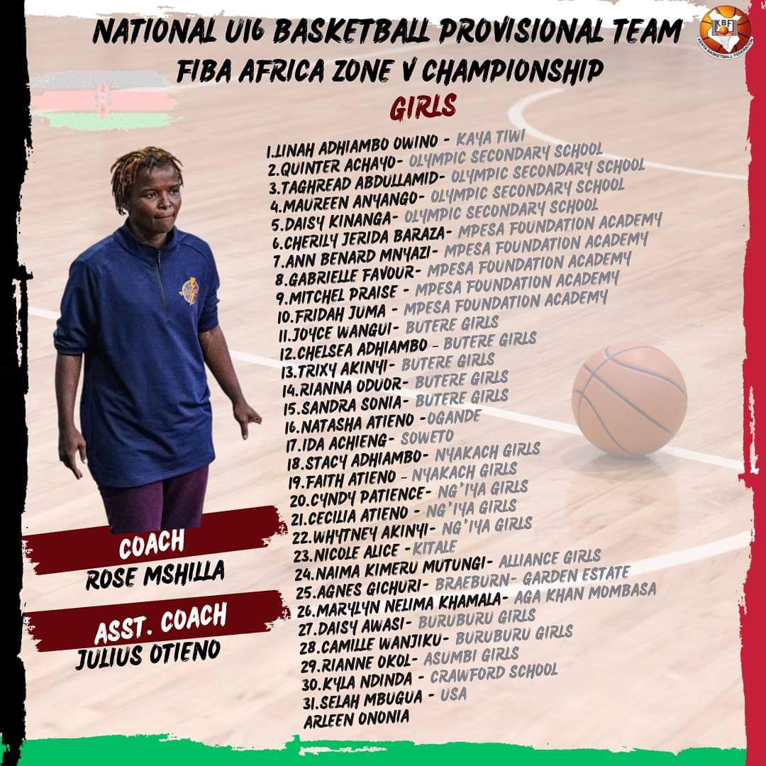 Congratulations to the talented girls from Olympic Secondary School who have been called up to the provisional squad for the FIBA U16 Zone V Championship! Nyinyi ni a shining example of the talent and determination within Kibra. Best of luck in Mombasa! 

#Kibra #KBF #sports