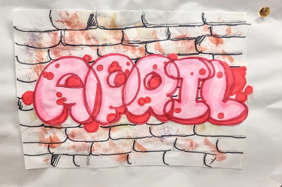 S2 have been looking at graffiti artost Banksy and have created their own graffiti walls 👏