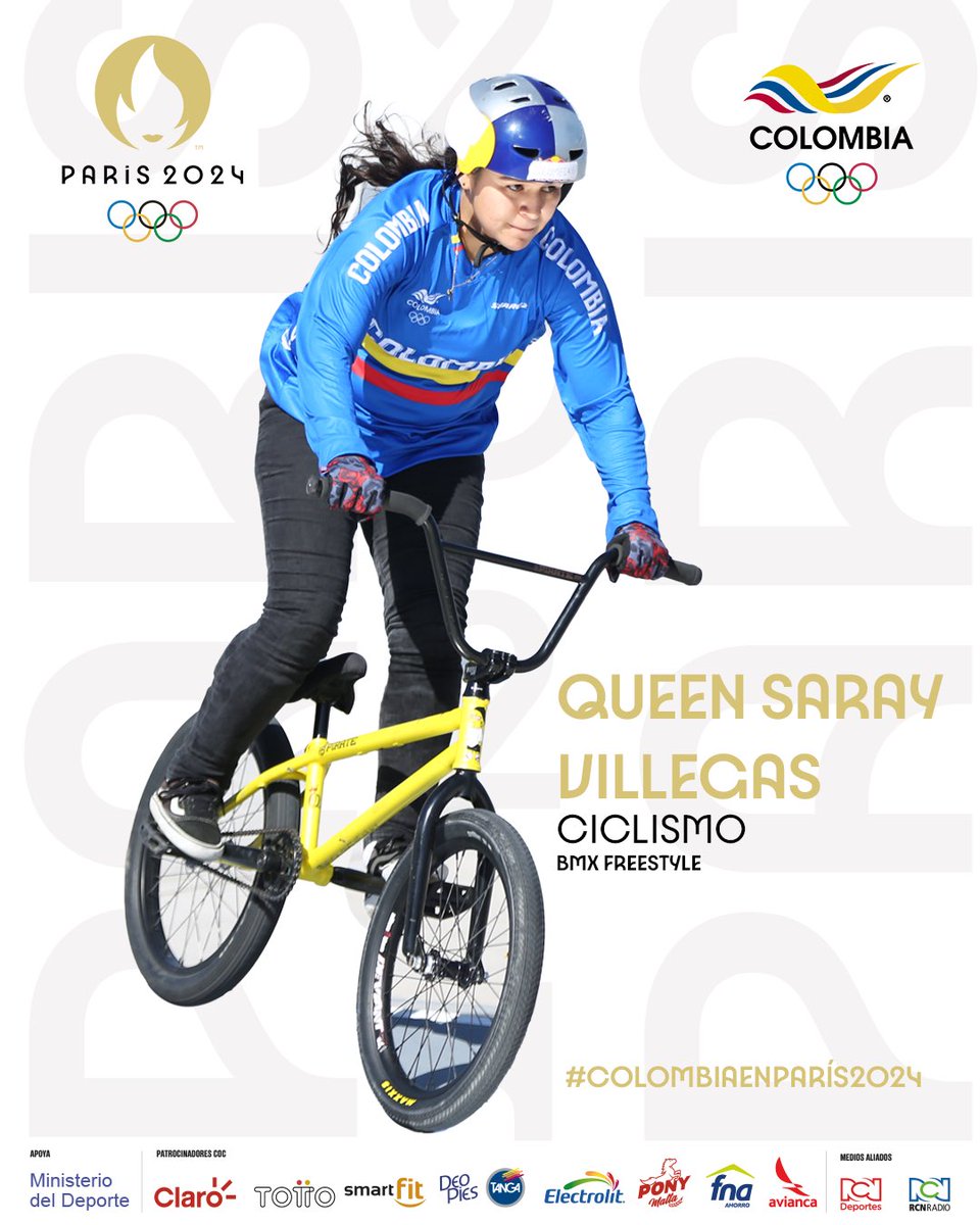 LaRuedaColombia's tweet photo. #BMXFreestyle🇨🇴🚴🏻♂️
#BMXCol🇨🇴🚴♀️
Colombia llegará por primera vez a unos Juegos Olímpicos en este caso a @Paris2024 en la prueba del BMX Freestyle con la colombiana Queen Saray Villegas.
📸 @OlimpicoCol https://t.co/wNgeLirqH3