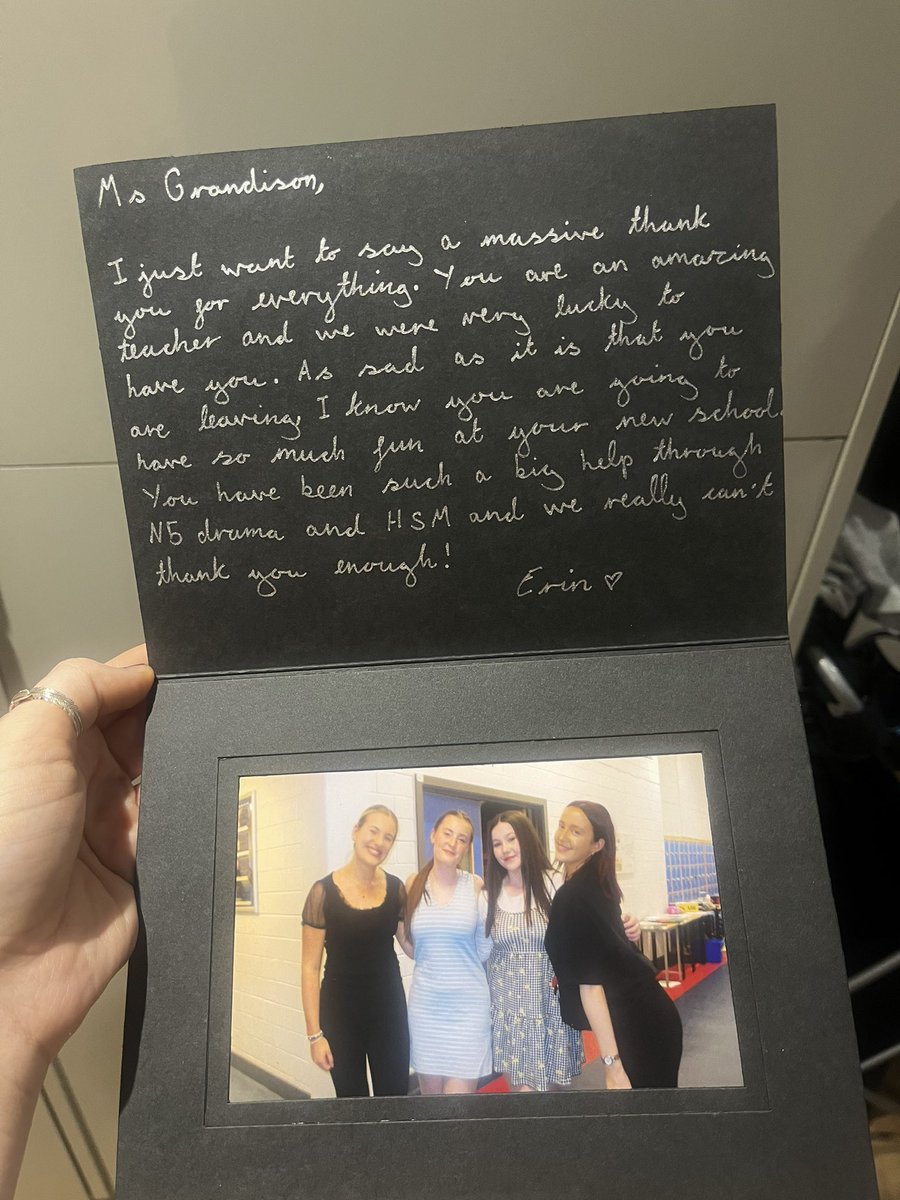🩷Rach Grandison🩷 (@dramawithrg) on Twitter photo A very emotional final week at <a href="/CraigmountHS/">Craigmount High School</a>. I had the most amazing year working with so many incredible pupils and staff. I am now moving on to an exciting new venture as a teacher of Drama at <a href="/PortobelloHigh/">Portobello High Sch</a> 🥳 A very emotional final week at <a href="/CraigmountHS/">Craigmount High School</a>. I had the most amazing year working with so many incredible pupils and staff. I am now moving on to an exciting new venture as a teacher of Drama at <a href="/PortobelloHigh/">Portobello High Sch</a> 🥳