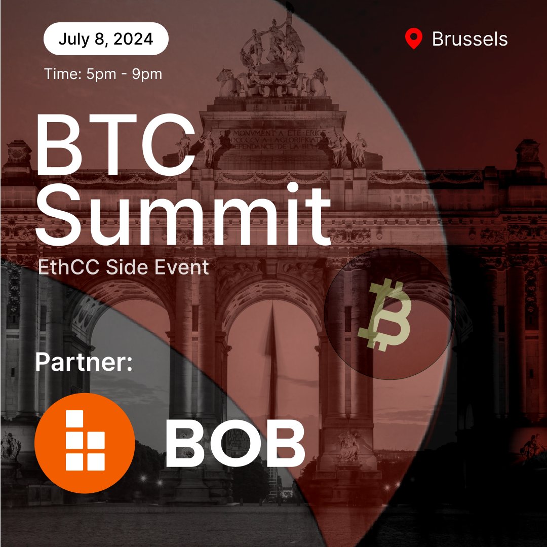 stakingcircle's tweet photo. 🤝 We're excited to welcome our partner @build_on_bob as a sponsor at #BTCSummit.
Bitcoin is breaking free from its digital vault. BOB, a hybrid L2 that combines the security of Bitcoin with the versatility of Ethereum, will provide expert insights on BTCFi and discuss innovative strategies for maximizing BTC returns.
Don’t miss their valuable contributions to the panel!
👉 JOIN US: https://t.co/tptVRhRMjy