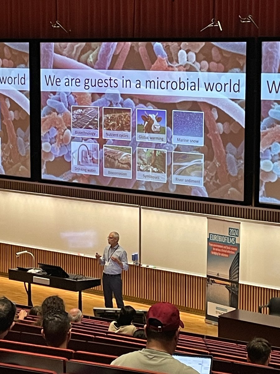 First day of #EuroBiofilms2024 - let’s go!

Great welcome address from Prof Claus Moser followed by an engaging &amp; informative opening keynote by Prof Per Halkjær Nielsen (@PerHNielsen) 🧫 

Keen for the next few days, it’s going to be a fab conference 🤩😌

<a href="/esgb_escmid/">ESGB</a> <a href="/ESCMID/">ESCMID</a>