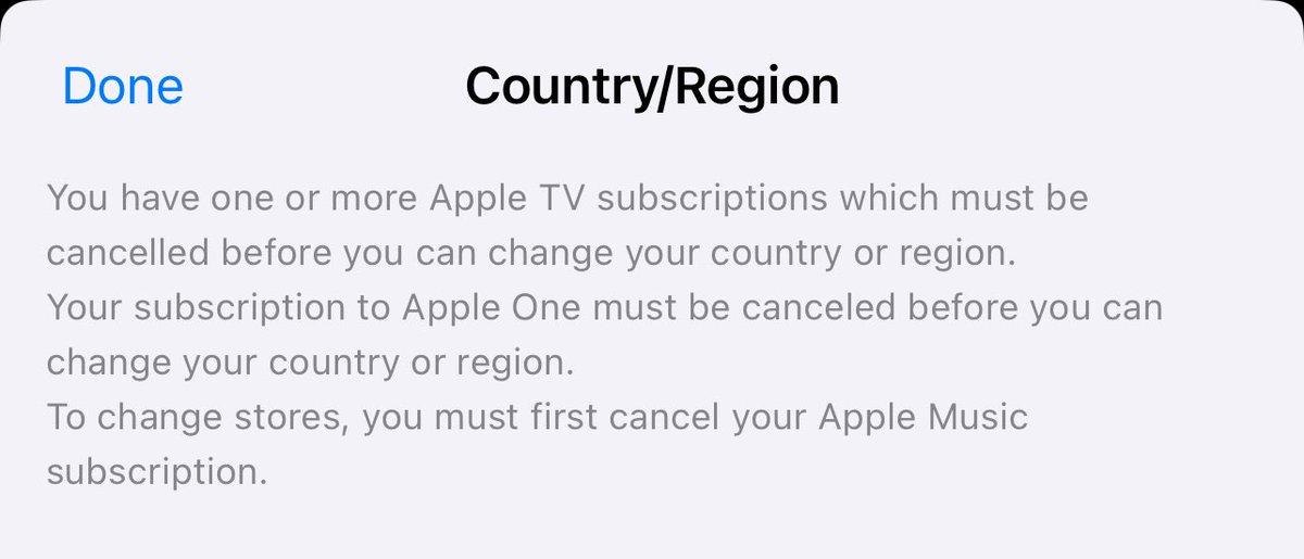 JRJKJ's tweet photo. @tim_cook there gotta be some way for the users to change countries in their Apple ID even if they have ongoing subscriptions…creating new login is not a solution…it is a huge shortcoming &amp; inconvenience..Need help please!!! https://t.co/FCPzdMWzf8