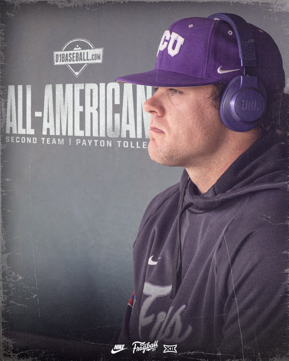 𝐏𝐚𝐲𝐭𝐨𝐧 𝐓𝐨𝐥𝐥𝐞 - 𝘼𝙡𝙡-𝘼𝙢𝙚𝙧𝙞𝙘𝙖𝙣

Congrats on another honor for Payton as he was named a 2nd-team D1Baseball All-American!

#FrogballUSA | #GoFrogs