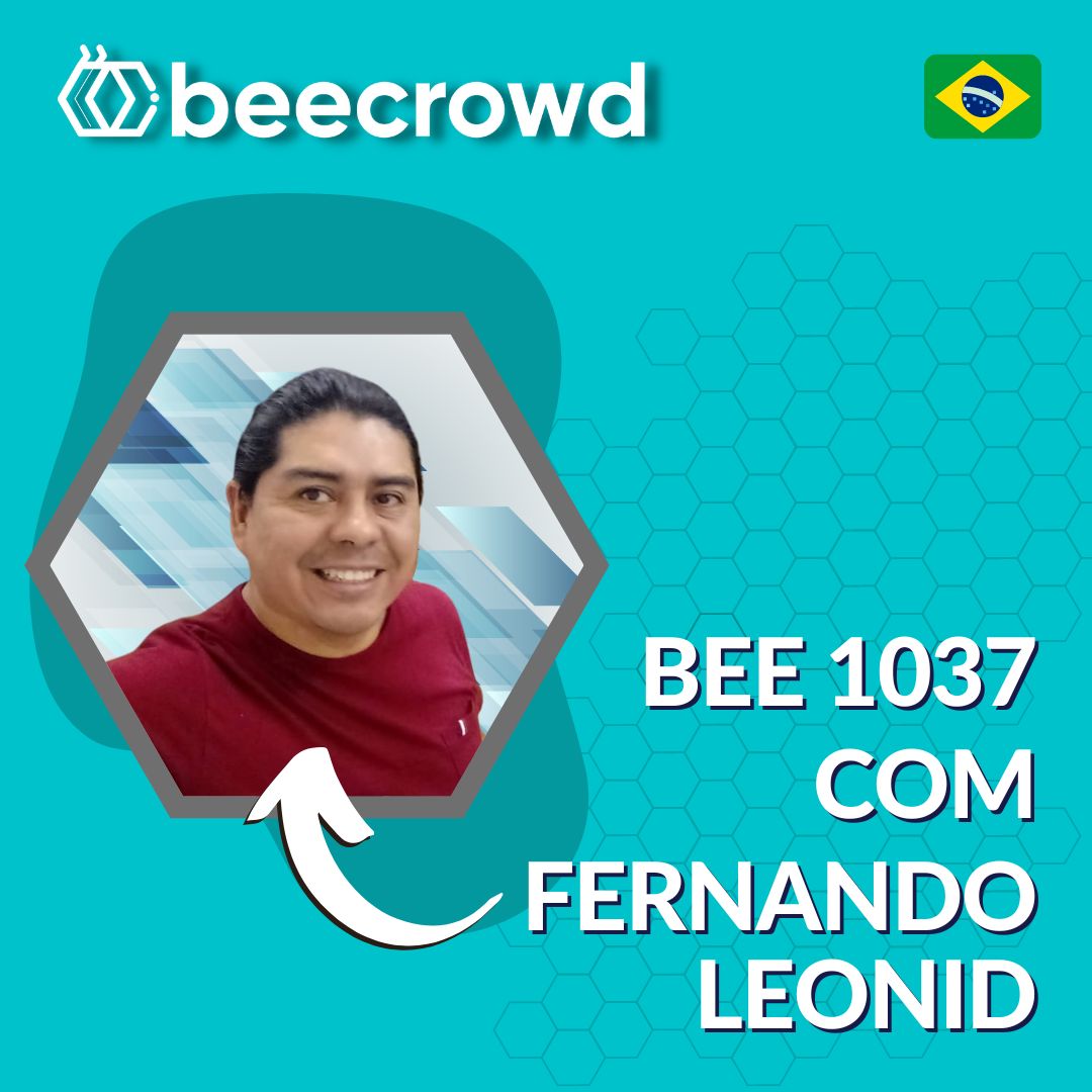 beecrowd_real's tweet photo. BEE 1037 com o Fernando Leonid!
Não tem outra maneira para aprender além de praticar!
O professor Fernando Leonid vai te acompanhar na resolução de problemas de algoritmos e estruturas de dados utilizando o JavaScript.
Vídeo: https://t.co/bpnovg2W5m
#beecrowd #fernandoleonid https://t.co/BGG8d6XUYJ
