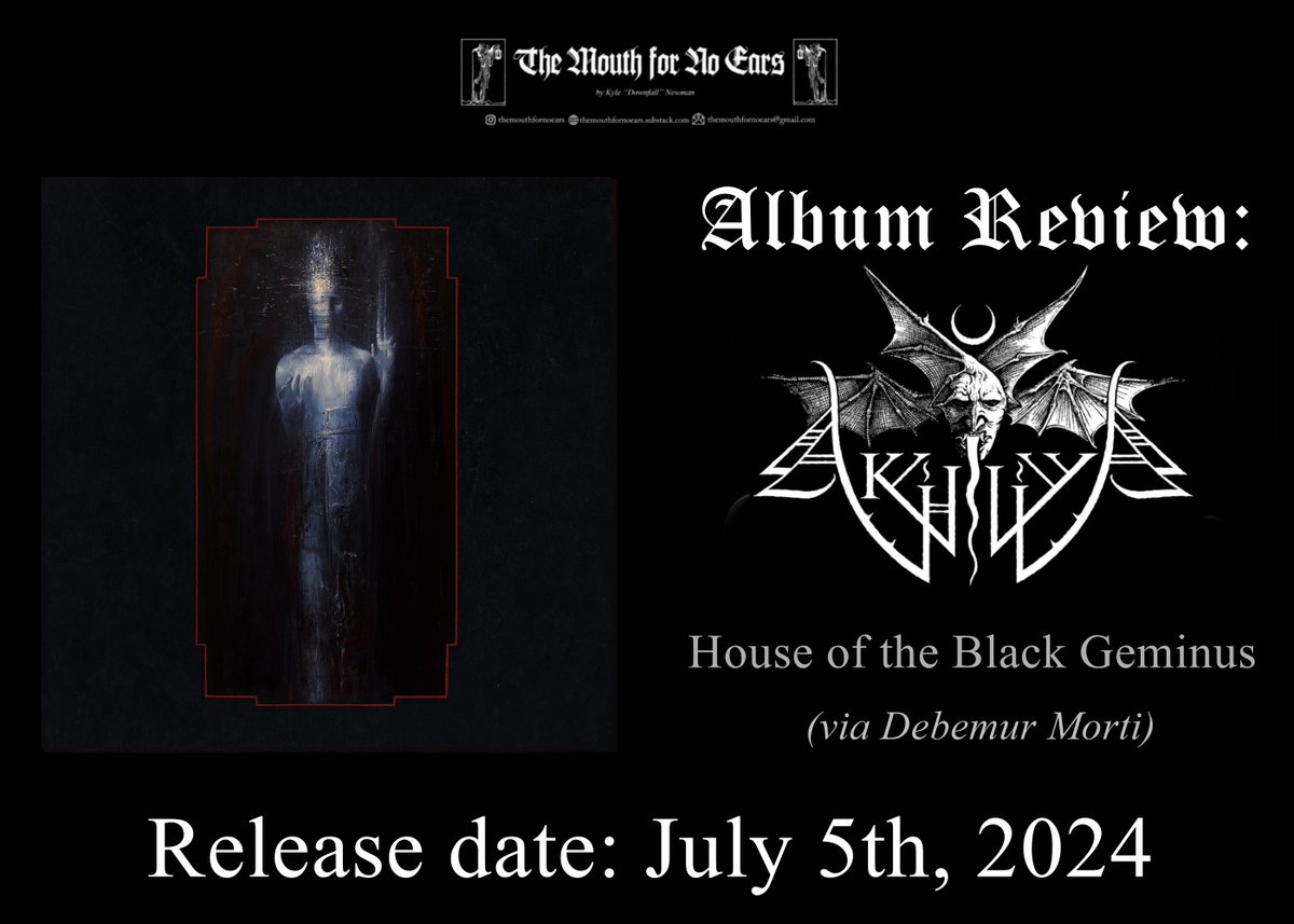 TMFNE's tweet image. In its fifteen-year existence, it is safe to say that Akhlys has found the equilibrium between the rampaging malice of black metal and the disquieting ambience that is malaise manifest. 

Read the full review here: themouthfornoears.substack.com/p/akhlys-house…