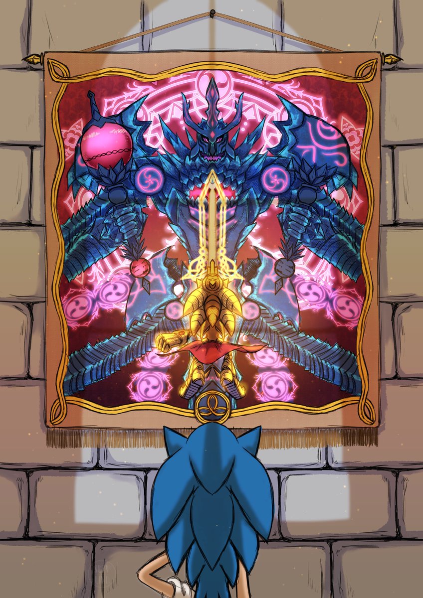 suzy_lind's tweet photo. Day 6 - Tapestry
A bit late for #SatBK2024 week, but better late than never I guess. #SonicTheHedgehog https://t.co/Inu85Hk1C4
