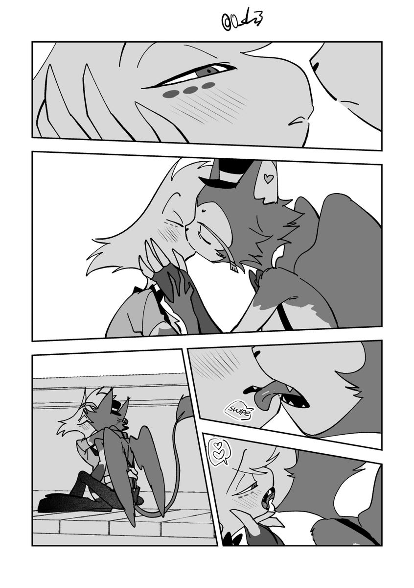 daigina_3's tweet photo. Isn't helping guests part of the job? (1/2) 
🇯🇵og work @0_cha3 
📕translation by me
.
.
#huskerdust #hazbinhotel #HazbinHotelAngeldust #HazbinHotelHusk https://t.co/GeDwvK9V3T