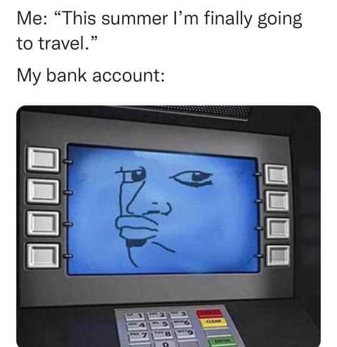 CarlosVincent's tweet image. Stop looking at me like that Mr. ATM! Lol 🤣😆 #NotSoMuch 😁