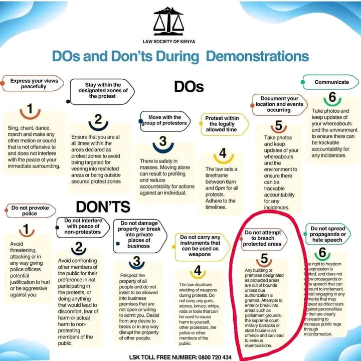 Matheloflirty's tweet photo. DO's and DON'TS during tomorrows march

#RejectFinanceBill2024 #RejectingFinanceBill2024 #REJECTFINANCEBILLKENYA2024 #rejectWILLIAMRUTO #Rejectthefinancebill2024 https://t.co/EXX2hkQoGB