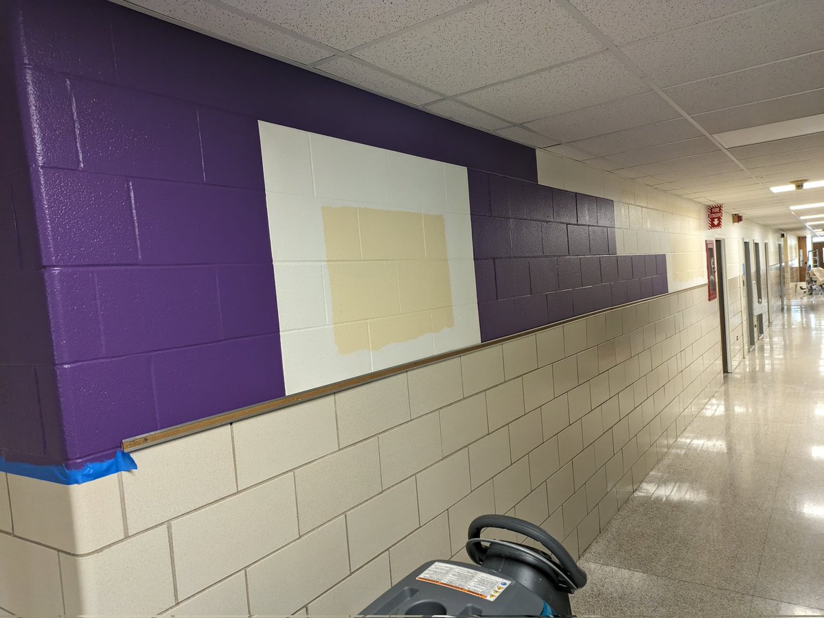 JoeFicker111's tweet photo. Hallway paint is coming along nicely at McCord! Nice update! #burbank111 https://t.co/bmS7d2y6uG