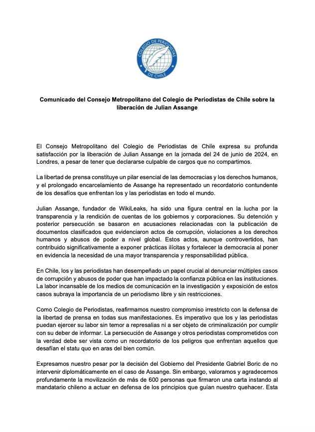 Círculo de Periodistas de Santiago tweet media