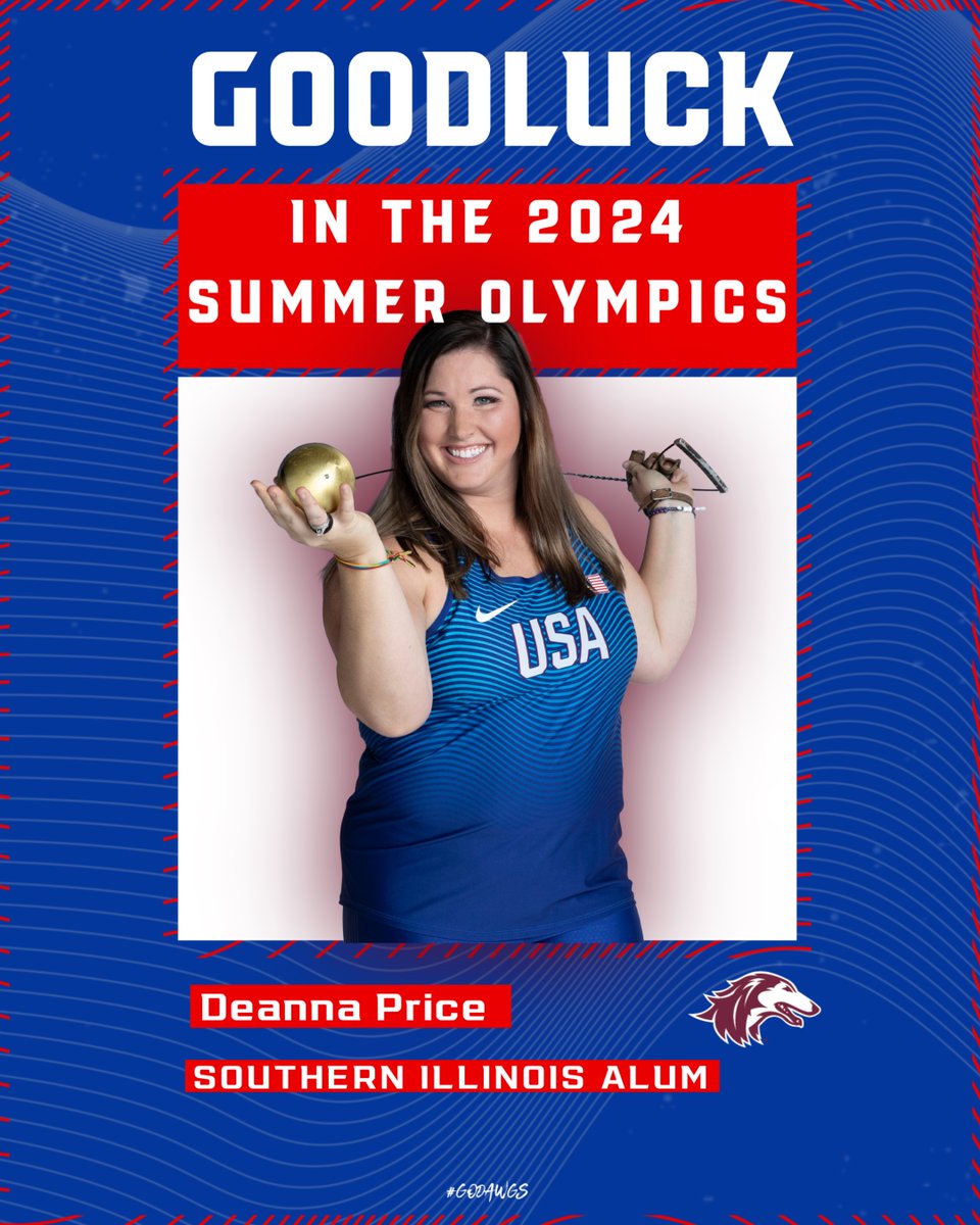 𝑺𝒂𝒍𝒖𝒌𝒊𝒔 𝑰𝒏 𝑷𝒂𝒓𝒊𝒔 🇫🇷 

Good luck to Saluki alum DeAnna Price in the Paris 2024 Olympics!
#Salukis | #SalukisinParis