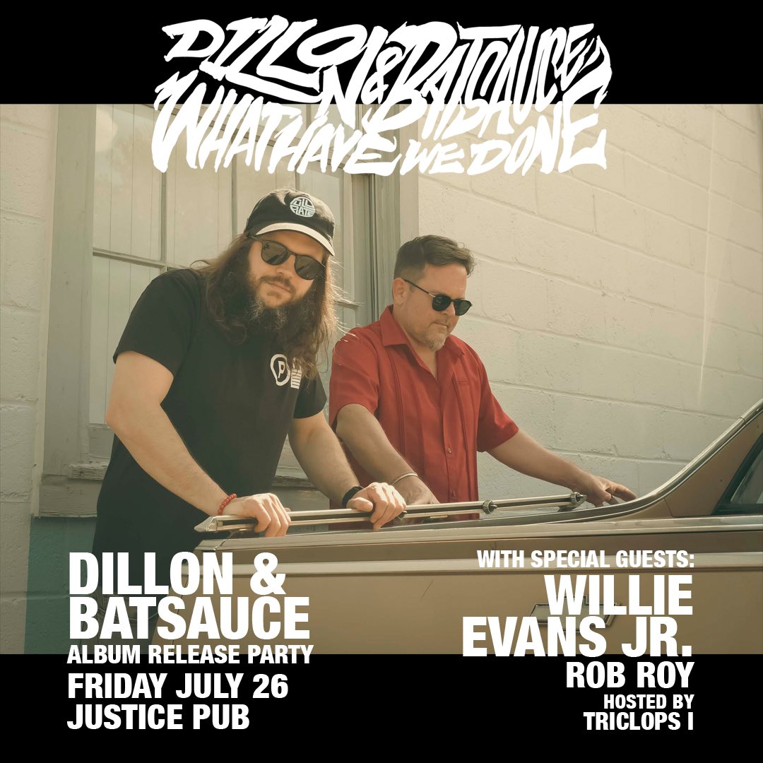 DillonMaurer's tweet photo. Jacksonville, FL. One  month from today on 7/26. Don’t miss a RARE performance from me &amp; @Batsauce wsg @Willieev + @robroyfm. #WhatHaveWeDone https://t.co/vYUPGW1c2a