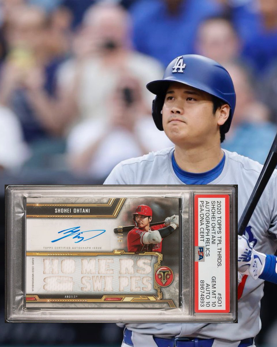 Market2Mint's tweet image. 2020 Topps Triple Threads Shohei Ohtani Autograph Relics PSA 10/10 ⚾️🔥

2024 Bowman Chrome Prospect Autographs Dylan Crews Mini Diamond PSA 10/10 🤯 #psa #grading #gradingservice #hobby #baseball #mlb #shoheiohtani #dylancrews
