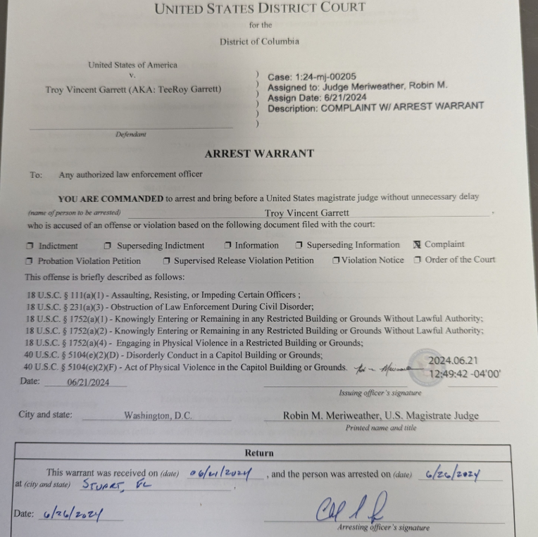 sfoguj's tweet photo. Arrested this morning in Stuart, FL - Troy Vincent Garrett, c'mon down! https://t.co/HMeRSvFzng