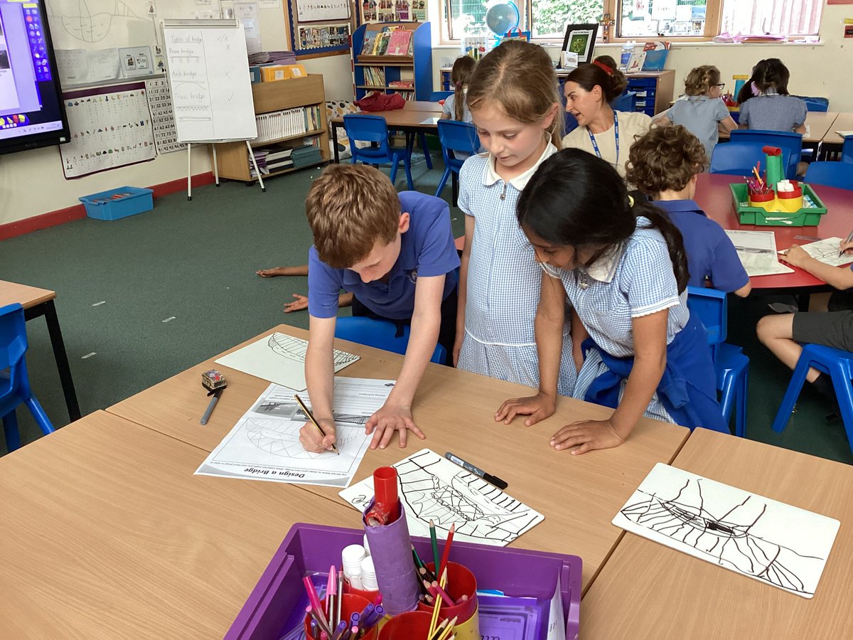 #Northleaze2 The civil engineers of the future enjoyed exploring the strength of different bridge structures and then we designed our bridges that we plan to build next week. Great team work and discussions.