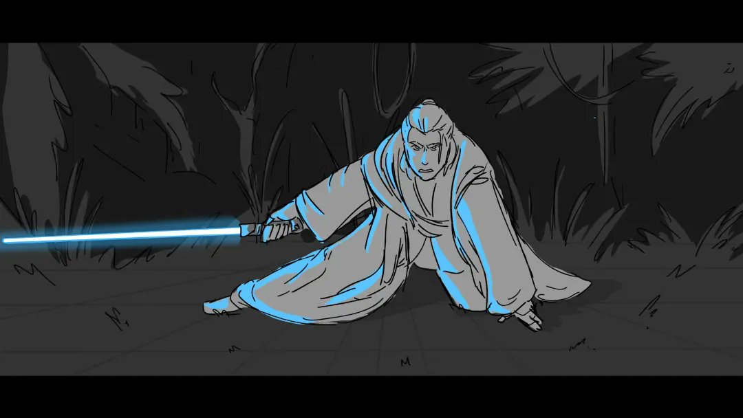 ArtInAugust's tweet photo. Last night's episode of The Acolyte went hard. Had to do some shot studies to channel that energy #TheAcolyte https://t.co/X3kKjlwY9W