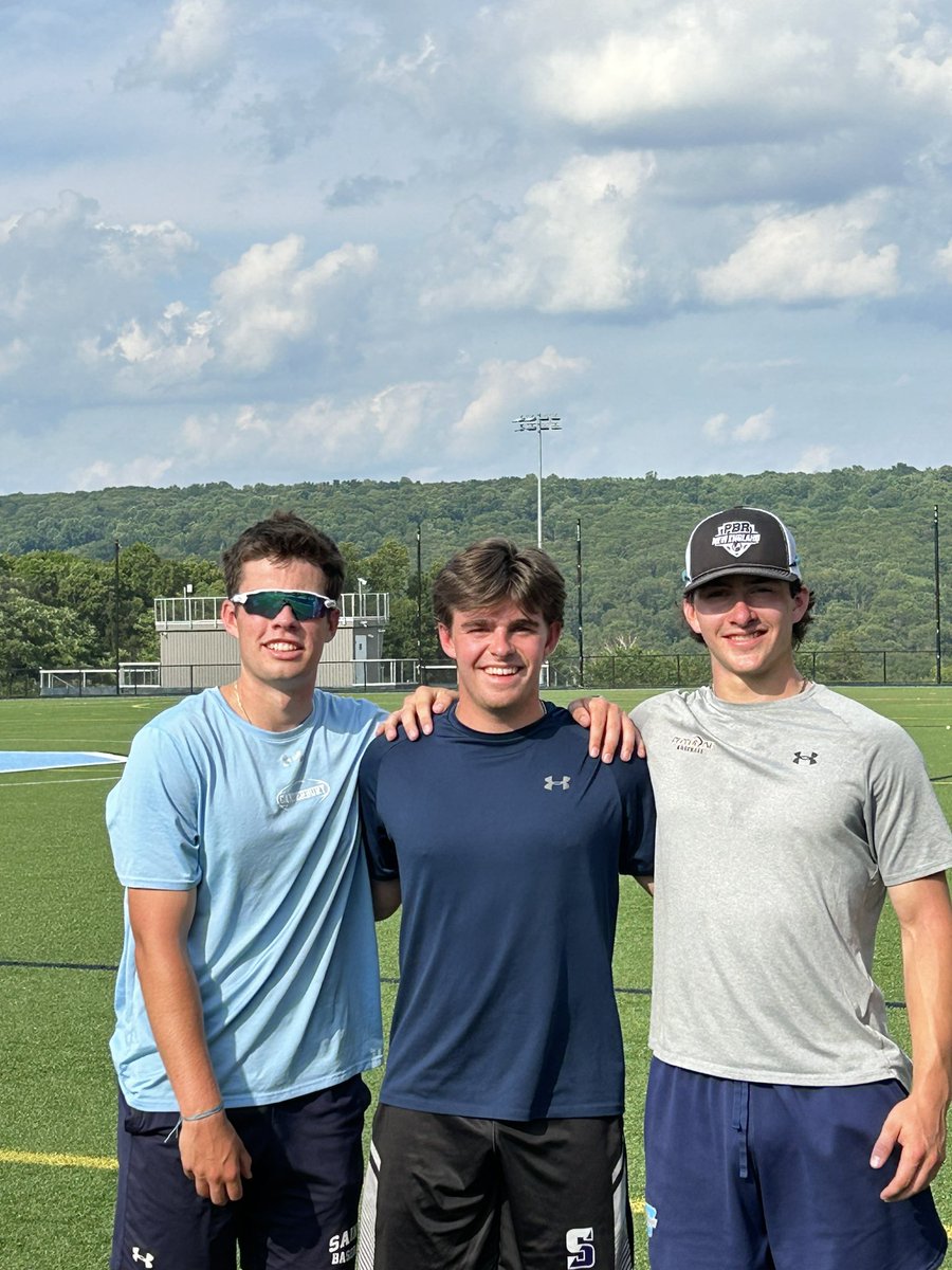 Nothing better than hitting some fungos to three of our best Canterbury Alums! Elston, Stone and Silvia! #alwayssaints
