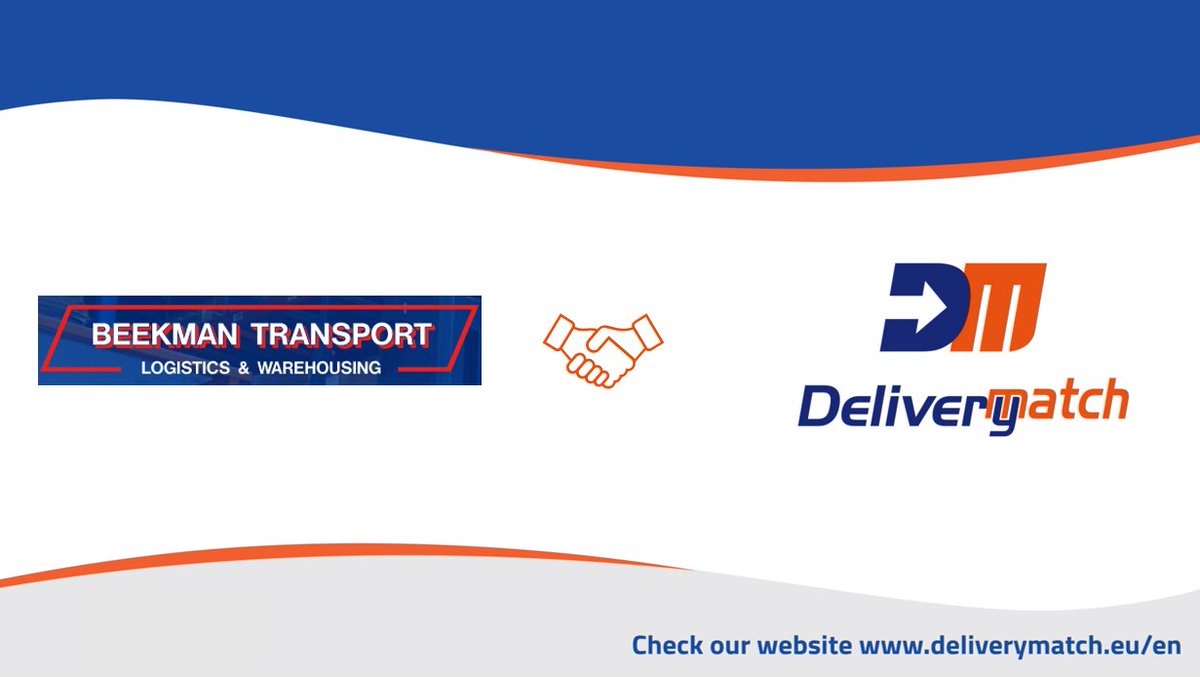 𝐍𝐞𝐰 𝐜𝐨𝐧𝐧𝐞𝐜𝐭𝐢𝐨𝐧, 𝐁𝐞𝐞𝐤𝐦𝐚𝐧 𝐓𝐫𝐚𝐧𝐬𝐩𝐨𝐫𝐭
DeliveryMatch recently connected with Beekman Transport, a logistics service provider, in the Benelux, but also custom delivery worldwide.