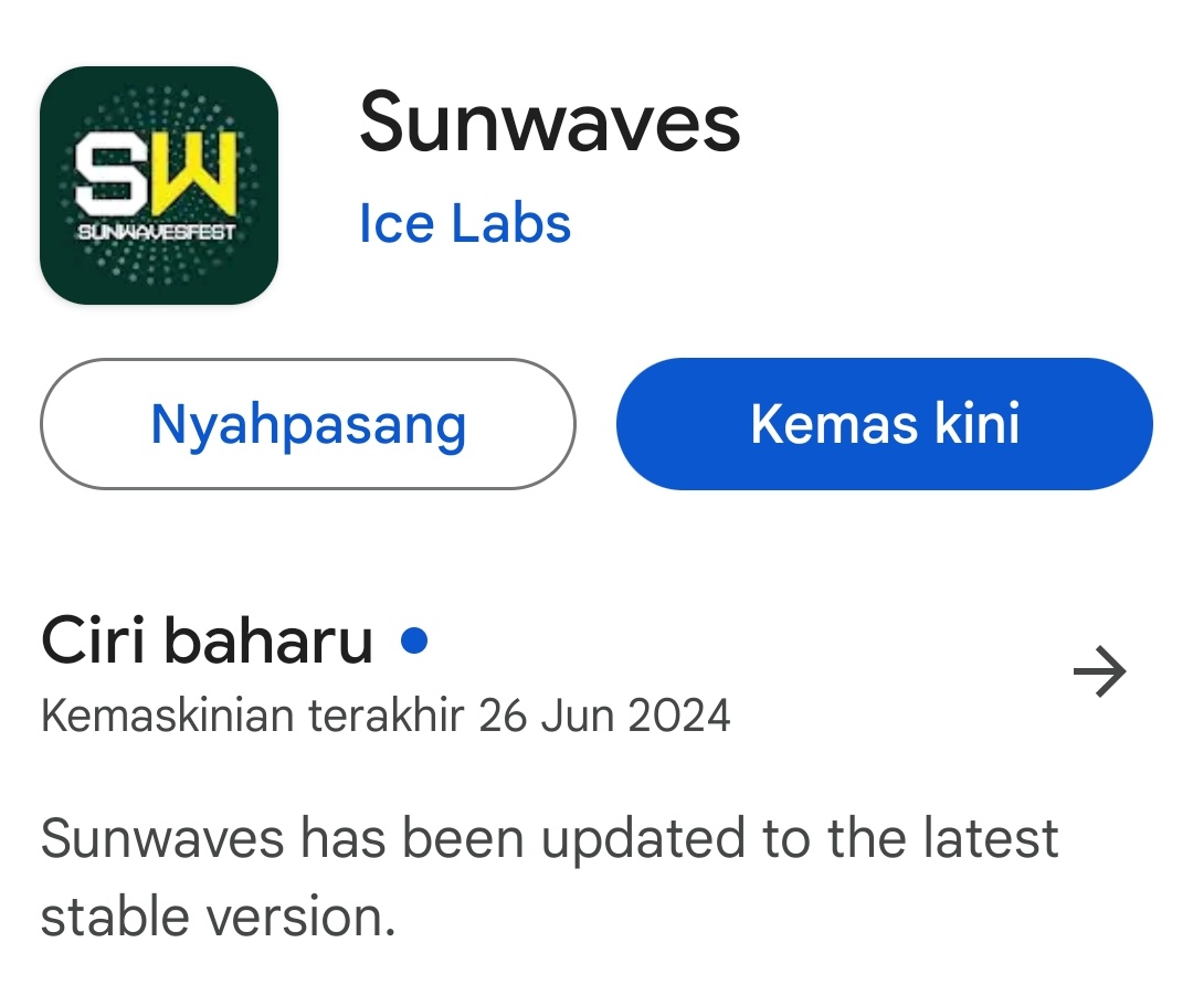 kluangman04's tweet photo. ๐จ KEMAS KINI APP #SUNWAVES ANDA SEKARANG โผ๏ธ
#SUNWAVES #ION #ICEOPENNETWORK #IceNetwork #ICE_OPEN_NETWORK https://t.co/cgRc37Tn8a