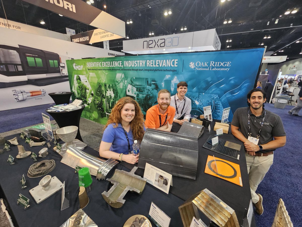 ORNL Energy Science (@ornlenergy) on Twitter photo Experts from the Manufacturing Demonstration Facility at <a href="/ORNL/">Oak Ridge Lab</a> are attending #rapidtct24 this week! Drop by booth #2146 to learn more about the latest #additivemanufacturing innovations and groundbreaking technologies that foster collaborations for a #cleanenergy future! Experts from the Manufacturing Demonstration Facility at <a href="/ORNL/">Oak Ridge Lab</a> are attending #rapidtct24 this week! Drop by booth #2146 to learn more about the latest #additivemanufacturing innovations and groundbreaking technologies that foster collaborations for a #cleanenergy future!