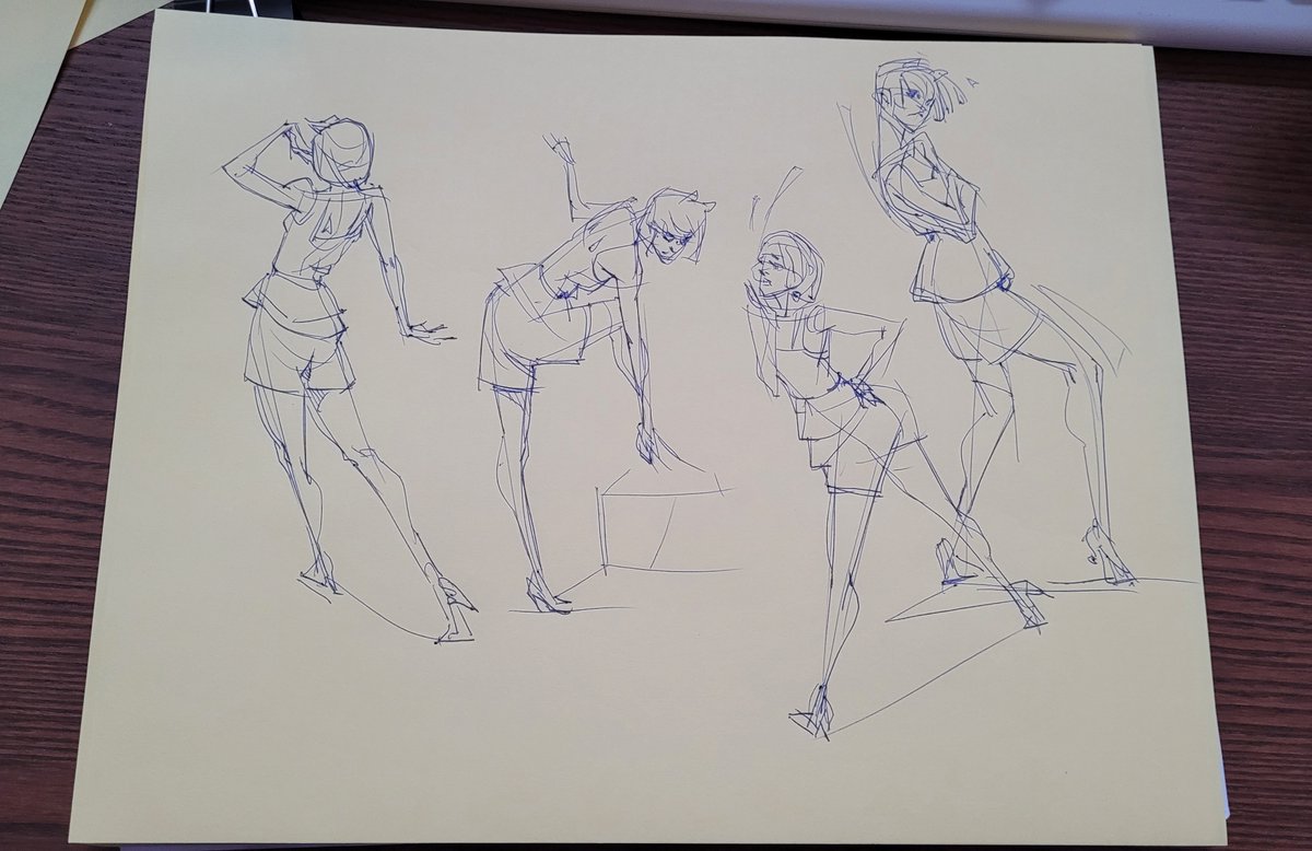 Life drawing sketches from today - Gesdraw on youtube