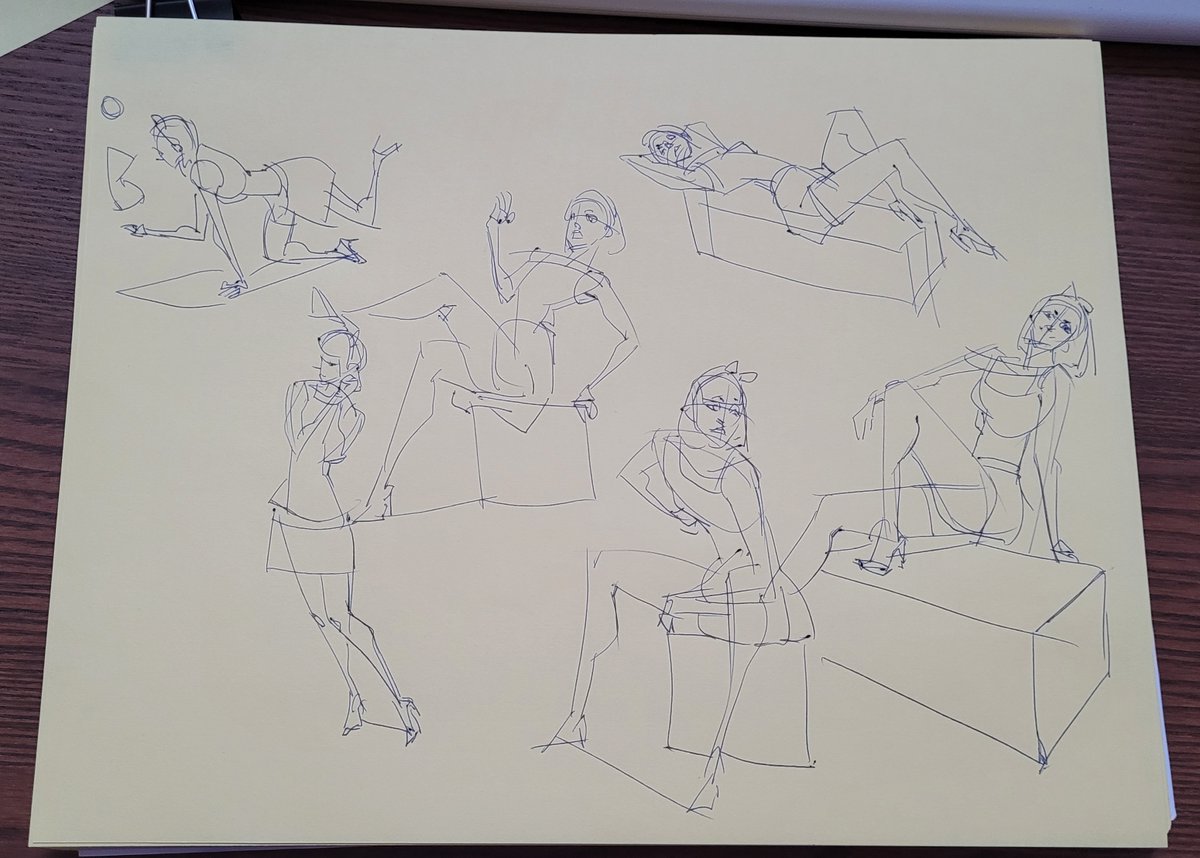 Life drawing sketches from today - Gesdraw on youtube