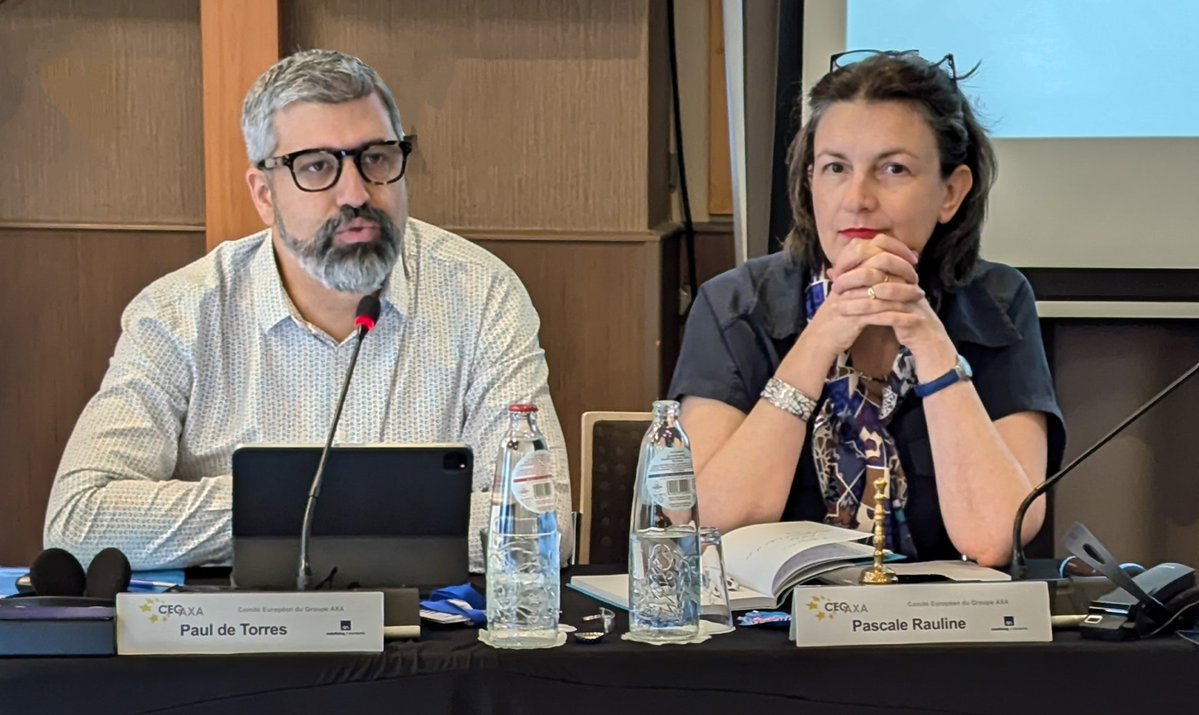 axa_ewc's tweet photo. Paul de Torres, deputy secretary of the AXA EWC, shared the work done by the #AXAEWC during the last 6 months. https://t.co/s8IxHHPgKz