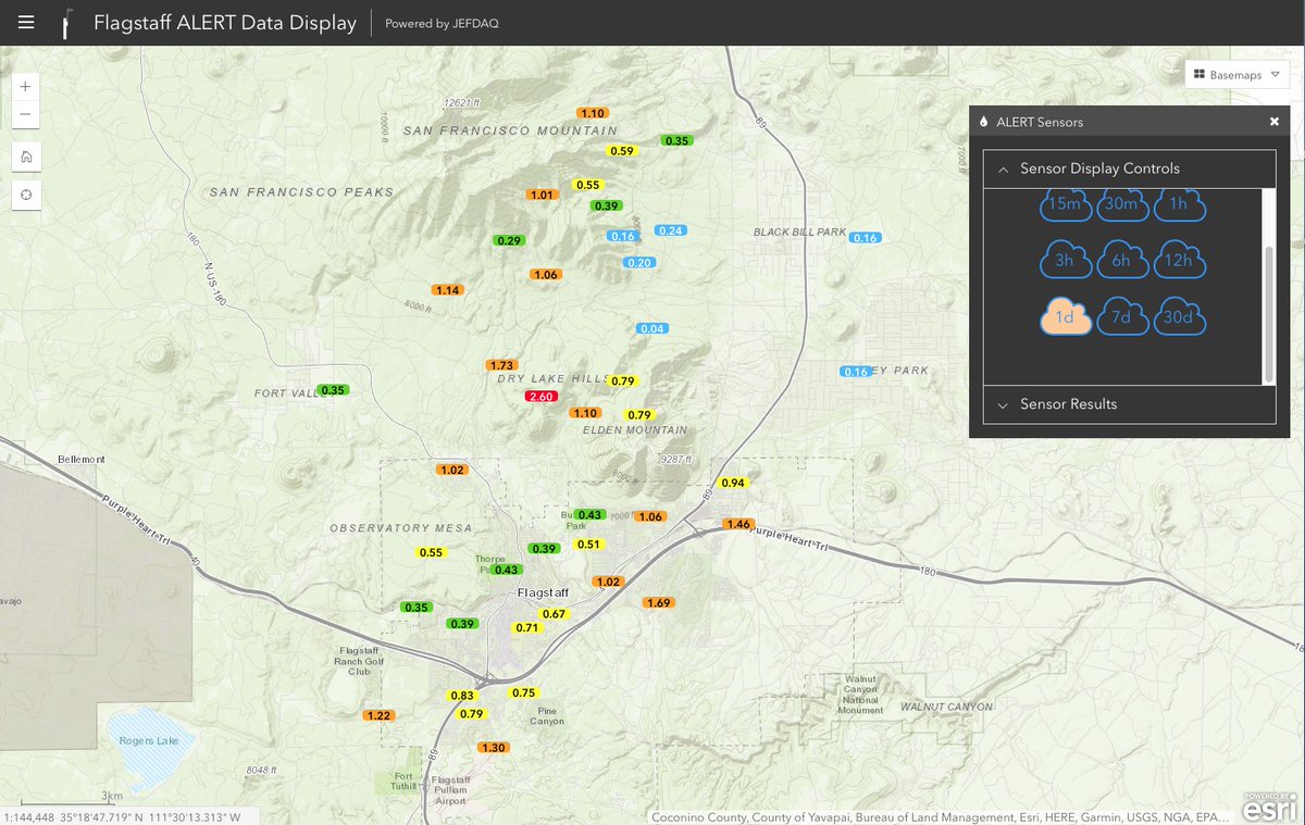 Looks like all parts of Flagstaff got rain yesterday! This is the 24-hour total ending this morning.

#azwx