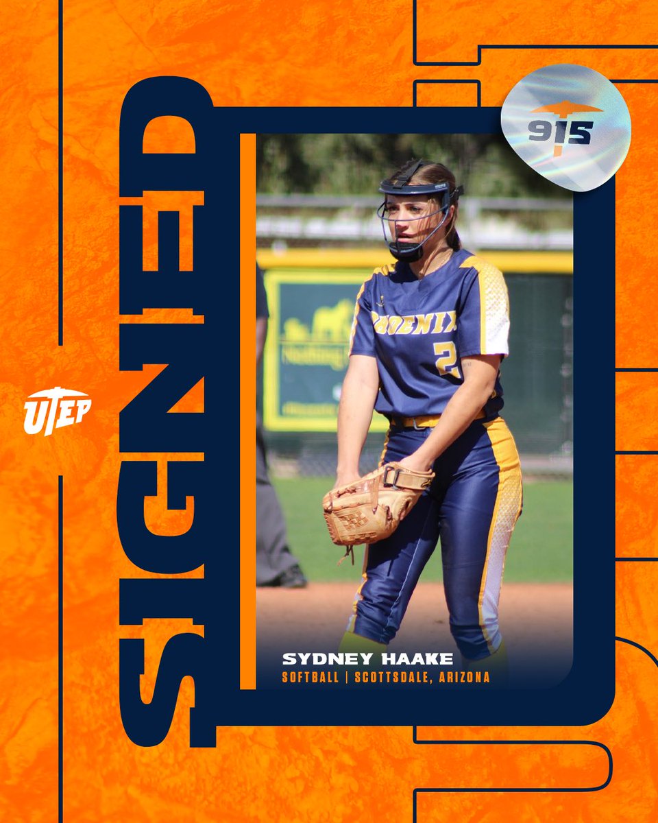 UTEPSoftball's tweet photo. 𝓢𝓲𝓰𝓷𝓮𝓭✍️
Welcome to the 915, Sydney!
🔸 ACCAC First Team
🔸 All-Region First Team
🔸 NJCAA Region 1 DII Championship MVP
⛏️x🥎 | #utepsoftball #picksup https://t.co/LYzeovq2V5