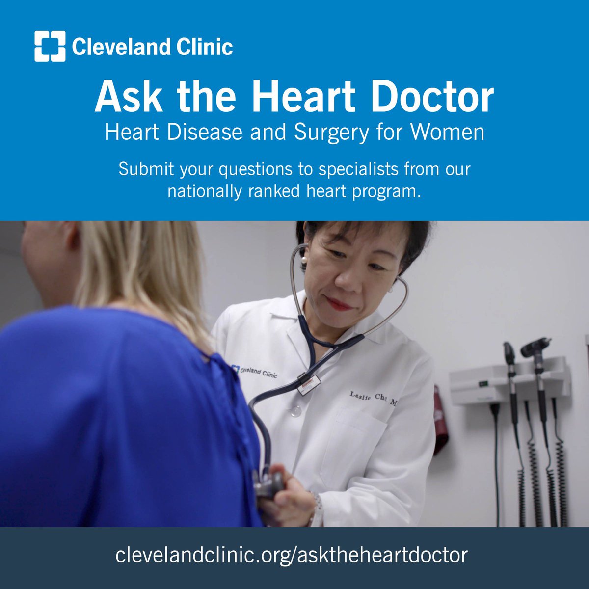 Marc Gillinov (@askdrmarc) on Twitter photo Do you have a question about how to care for your heart?
Get answers from <a href="/CleClinicHVTI/">Cleveland Clinic Heart, Vascular & Thoracic</a> experts during an upcoming on-demand webinar about women’s heart care, including risk prevention, unique symptoms & specialized treatment options.
Submit a question: ClevelandClinic.org/AskTheHeartDoc… Do you have a question about how to care for your heart?
Get answers from <a href="/CleClinicHVTI/">Cleveland Clinic Heart, Vascular & Thoracic</a> experts during an upcoming on-demand webinar about women’s heart care, including risk prevention, unique symptoms & specialized treatment options.
Submit a question: ClevelandClinic.org/AskTheHeartDoc…
