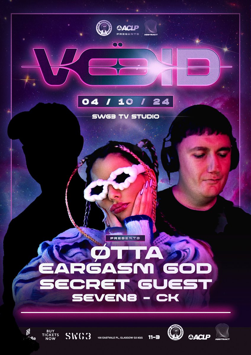 SWG3 (@swg3glasgow) on Twitter photo ๐๐จ๐ฆ๐ง ๐๐ก๐ก๐ข๐จ๐ก๐๐๐ VรID - 001 / รTTA, EARGASM GOD + Secret Guest. A stellar lineup of genre-bending trance and techno DJs come together at SWG3 on Friday 4 October 2024.
๐ง๐๐๐๐๐ง๐ฆon sale Friday 28 June 2024.
๐ ๐ข๐ฅ๐ ๐๐ก๐๐ขโ swg3.tv/events/2024/ocโฆ ๐๐จ๐ฆ๐ง ๐๐ก๐ก๐ข๐จ๐ก๐๐๐ VรID - 001 / รTTA, EARGASM GOD + Secret Guest. A stellar lineup of genre-bending trance and techno DJs come together at SWG3 on Friday 4 October 2024.
๐ง๐๐๐๐๐ง๐ฆon sale Friday 28 June 2024.
๐ ๐ข๐ฅ๐ ๐๐ก๐๐ขโ swg3.tv/events/2024/ocโฆ