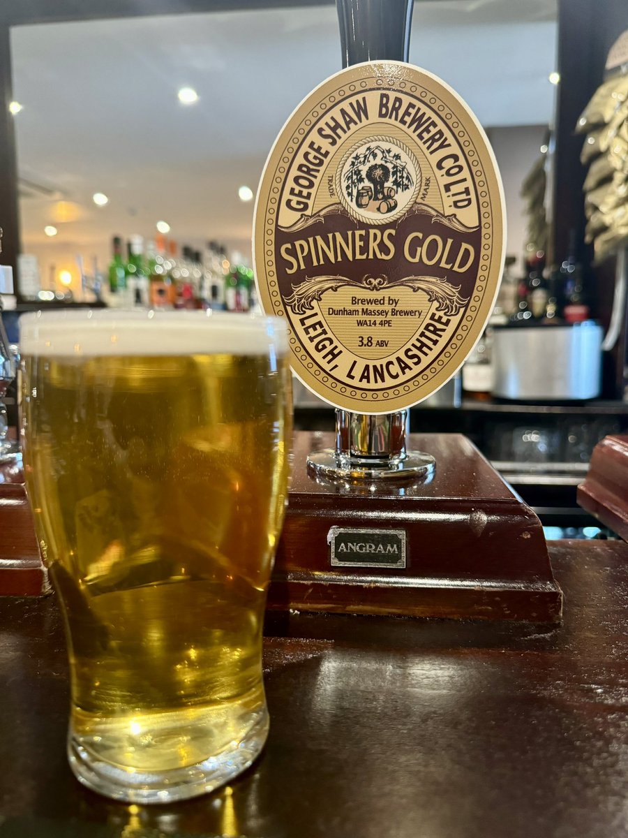 We have something special on here at The Brewery Tap and for a limited time only. Dunham Massey Brewery have produced this exquisite hoppy beer, Spinners Gold 3.8%. Brewed with American citra hops, giving a hoppy and citrusy taste.