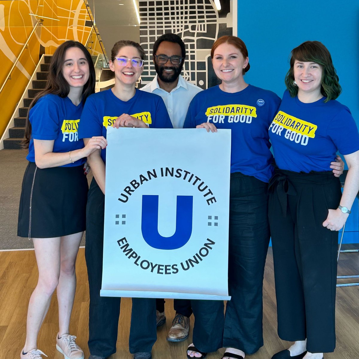 Urban Institute Employees' Union members coming together to support our upcoming contract negotiations! 

#SolidarityForGood #LiveAtUrban #FairFirstContract
