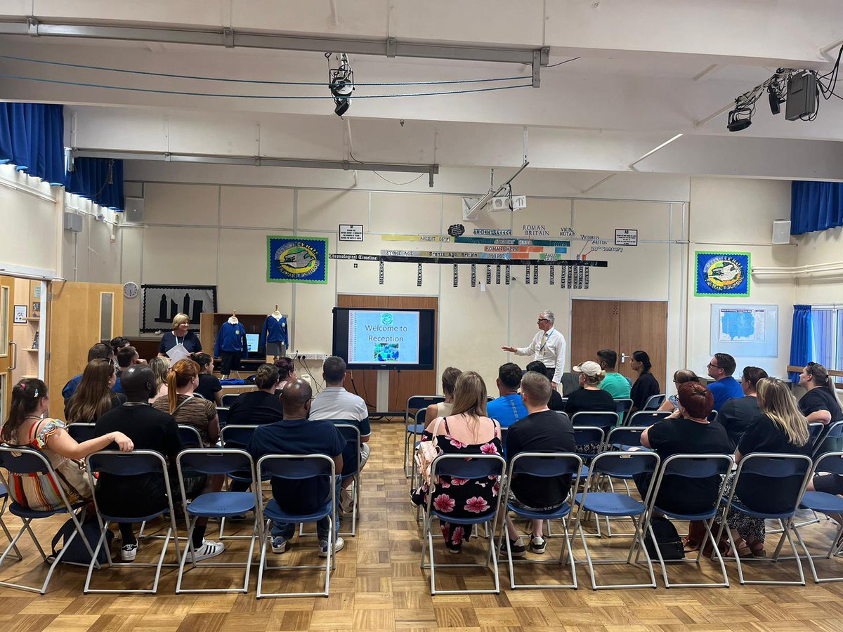 AllesleyHallPS's tweet photo. Wonderful to welcome our new reception families to AHPS this evening. Thank you to Mrs Johnston for talking everyone through ‘what to expect’. Great to see our new Head Teacher Mr Cottrill too - welcome to AH everyone 🩵 https://t.co/IWxhSyZsJq