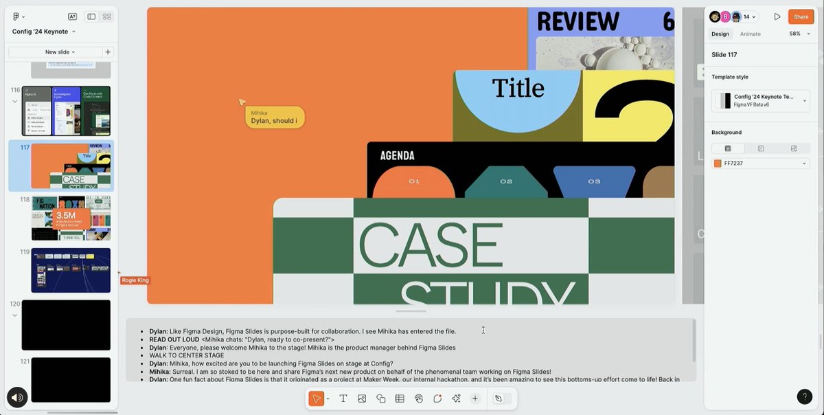 AustinTByrd's tweet photo. Ignore the fact that Figma is training on your data though.

They just did a “one more thing” and announced Figma Slides. It appears to be a much better Pitch. https://t.co/jVXg8bHgT9