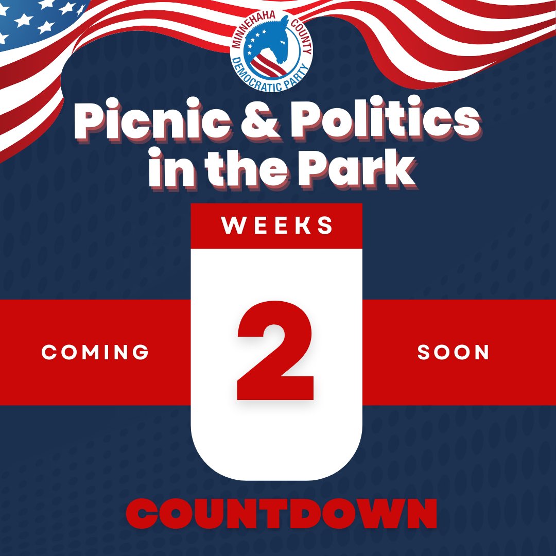 MinnehahaCoDems's tweet photo. 📢 Just 2 more weeks until you can join your fellow Dems for Picnic & Politics in the Park 2024!
Wed. July 10
6:30-8:30pm
MCKENNAN PARK
🧺Bring friends, a few lawn chairs, and share this with your network!🧺
#picnicandpolitics
#buildingcommunity
#605democrats
#605dems #represent https://t.co/C8c5FRXr6O